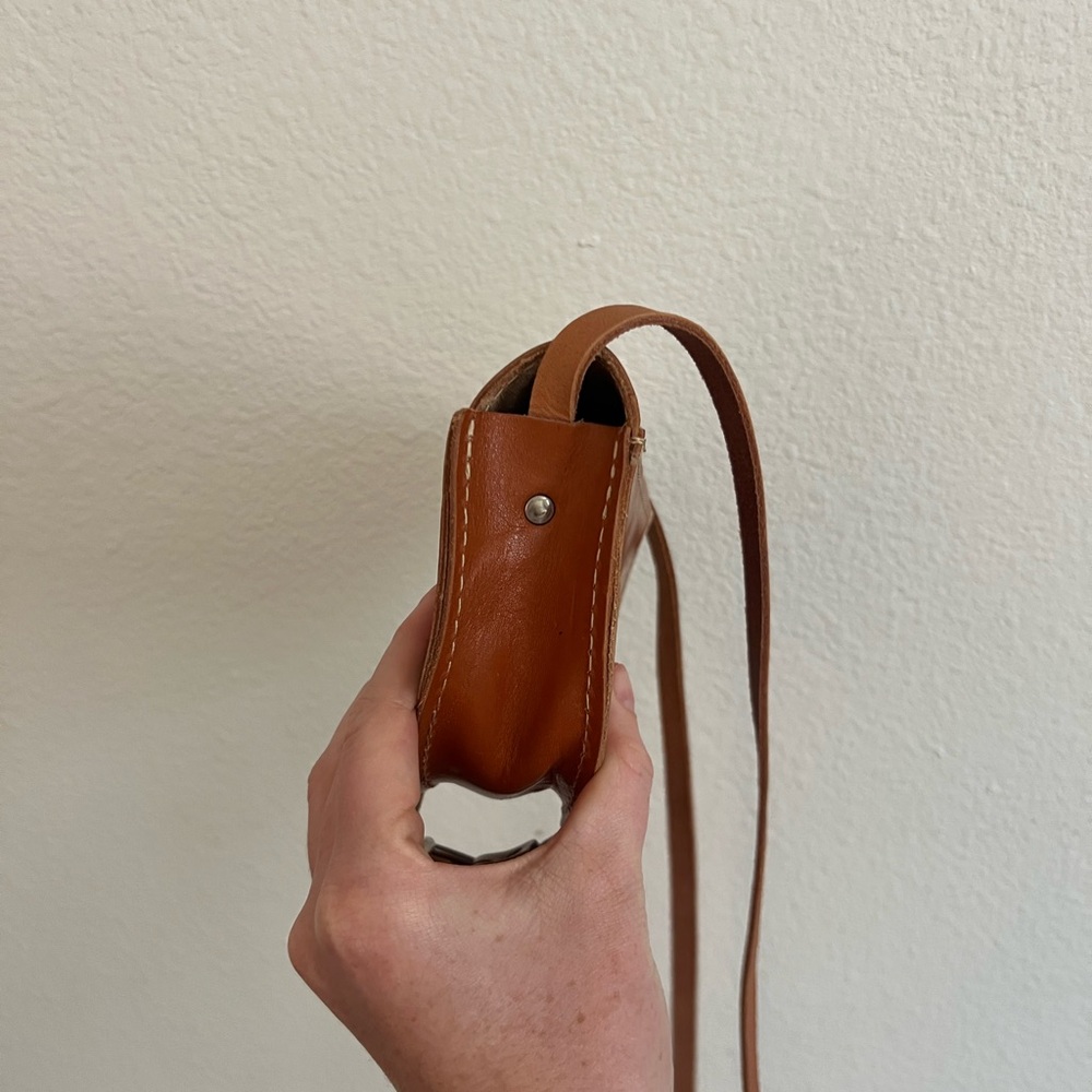 Handmade mini crossbody purse crafted from genuine leather in Greece 🇬🇷 - Picture 5 of 9
